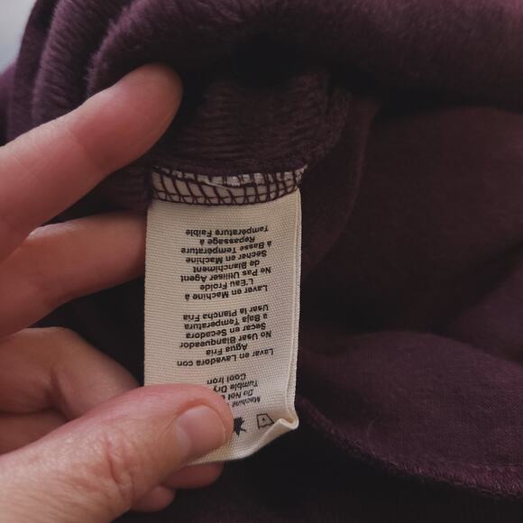 UGG Burgundy Poncho Cape Womens M/L Cotton Blend Relaxed Fit High Neck - Picture 6 of 6